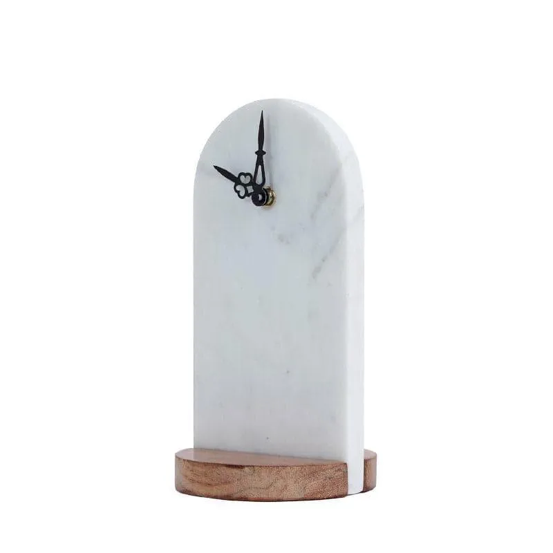 Fruna Hand Crafted Marble Table Clock media 4