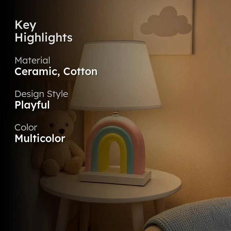 Doodle Rainbow Ceramic Table Lamp - Multicolor media 2