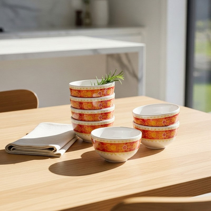 Goldhill Melamine Snack Bowls (200 mL Each) - Set of Six - 200 mL