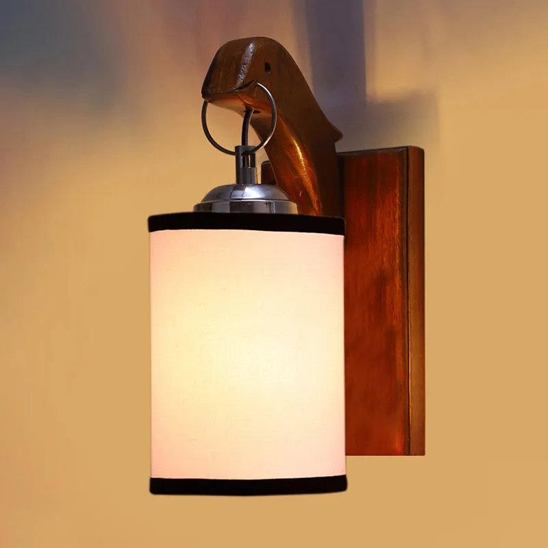 Estrella Edge Wooden Wall Lamp - White media 5
