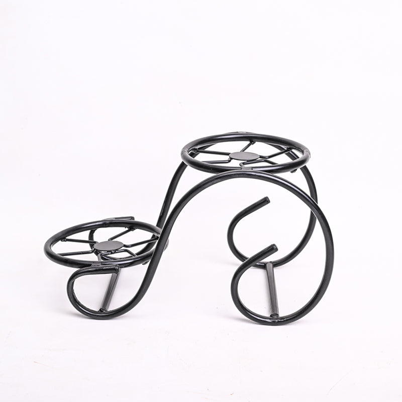 Sylva Sway Two Tier Metal Plant Stand (Black) - Set Of Two media 4
