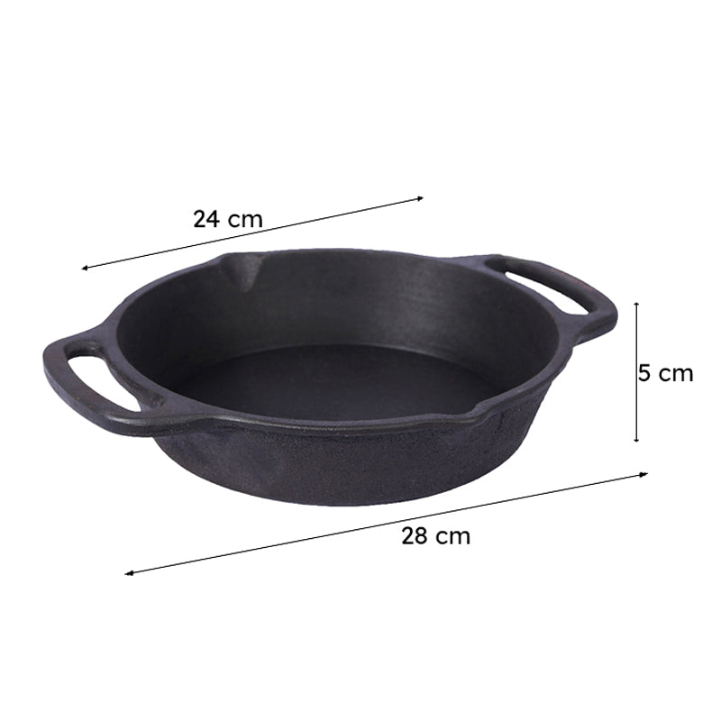 Pure Cast Pre-Seasoned Cast Iron Kadhai Skillet (2000 mL) - 24 cm media 9