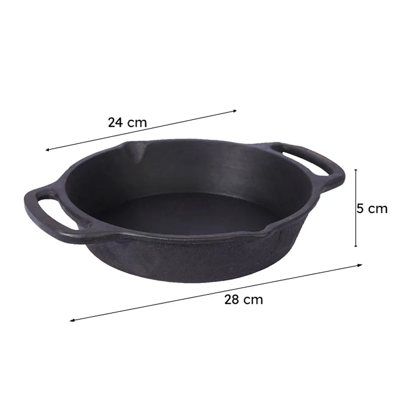 Pure Cast Pre-Seasoned Cast Iron Kadhai Skillet (2000 mL) - 24 cm media 9