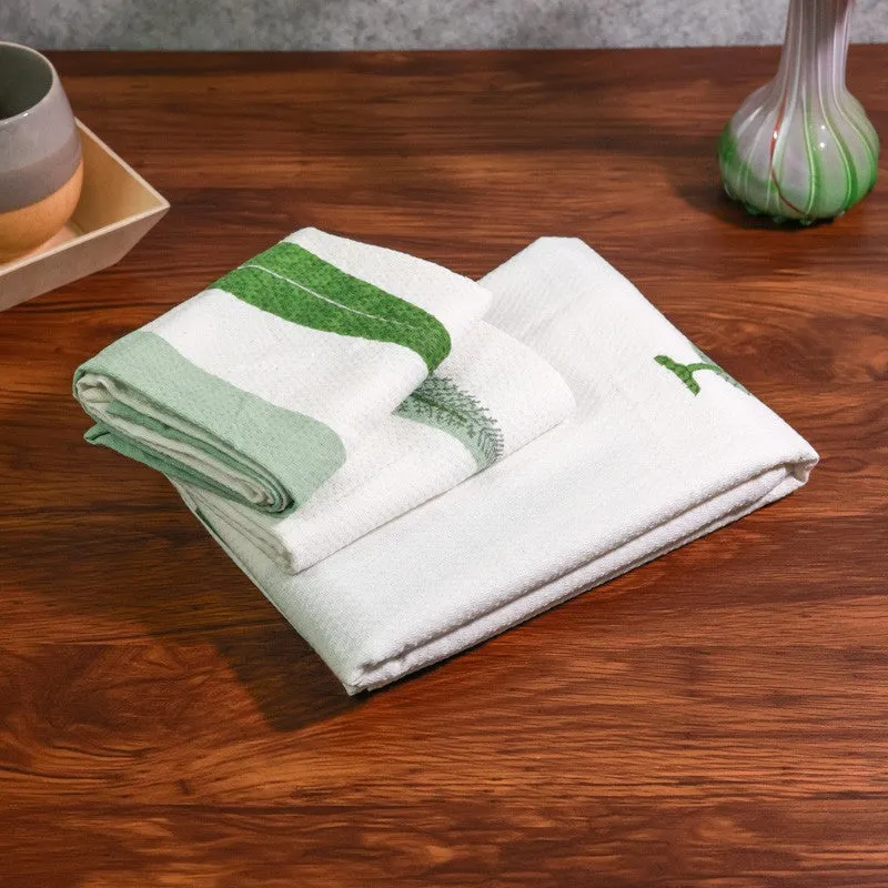Palm Whisper Cotton Towels (Green) - Three Piece Set media 6