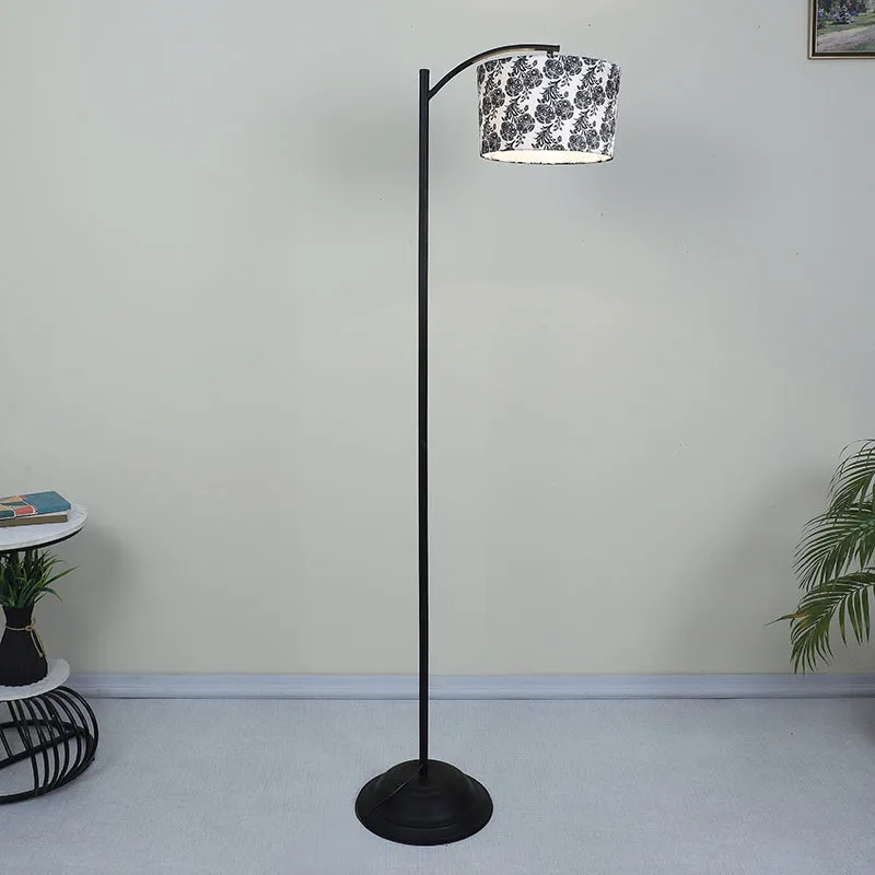 Filigree Printed Arched Iron Floor Lamp media 2