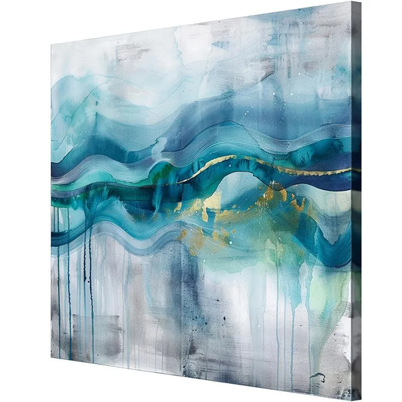 Ocean Wave Flow Abstract Wall Painting media 5