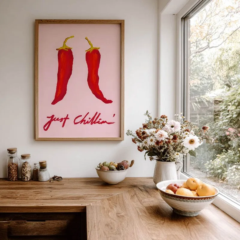 Just Chillin Archival Canvas Wall Art - Brown media 7