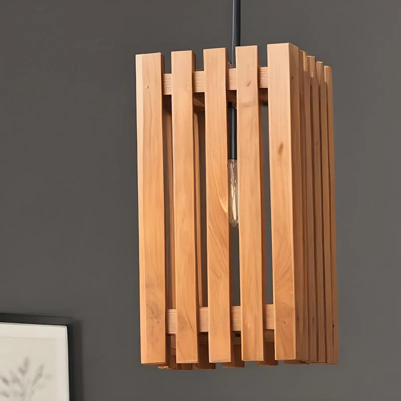 Kamari Single Wooden Ceiling Lamp media 4