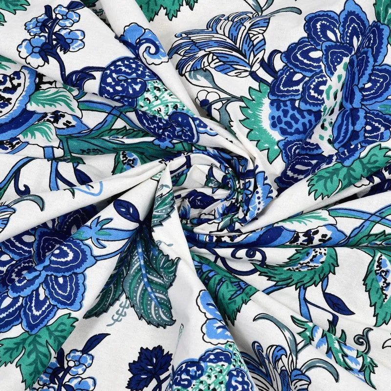 Tonear Cotton Bedsheet (Blue,Green) - 240 TC media 5