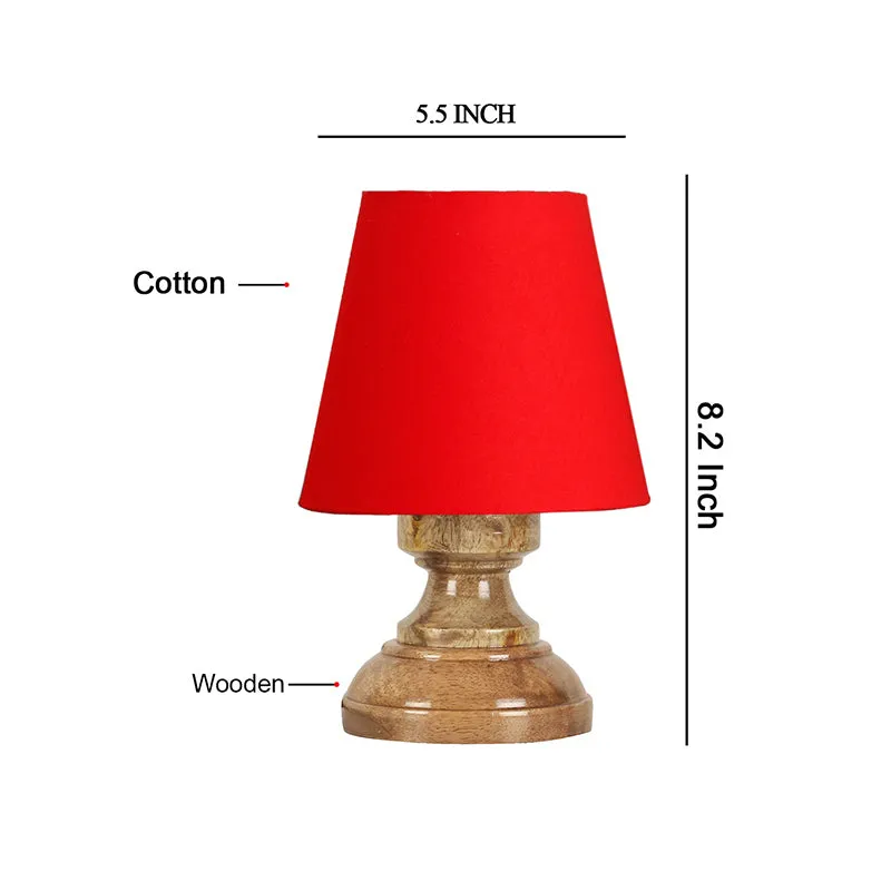 Harolda Fabric Table Lamp - Red,Brown media 5