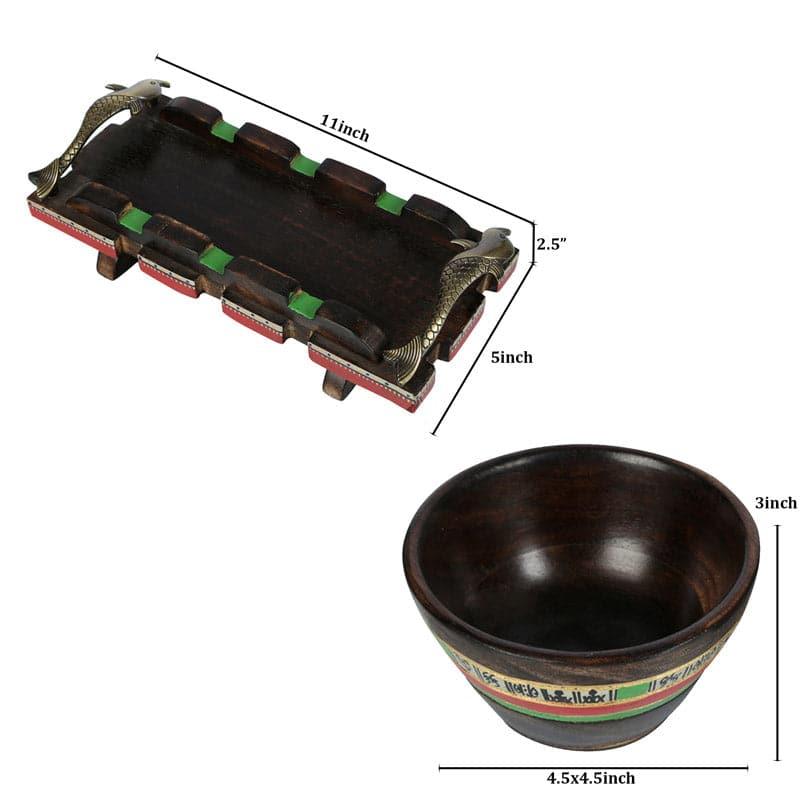 Maruthu Wooden Serving Set - Set Of Three media 6