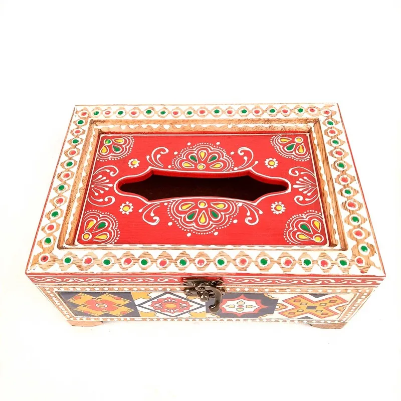 Mehfil Craft Wooden Tissue Holder media 6