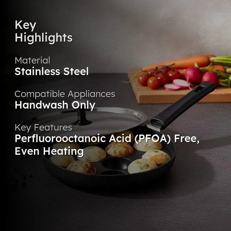 Classic Non-Stick Paniyaram Pan With Lid media 2