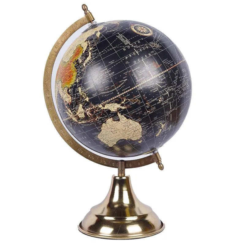 Obsidian Earth Metal Globe media 5