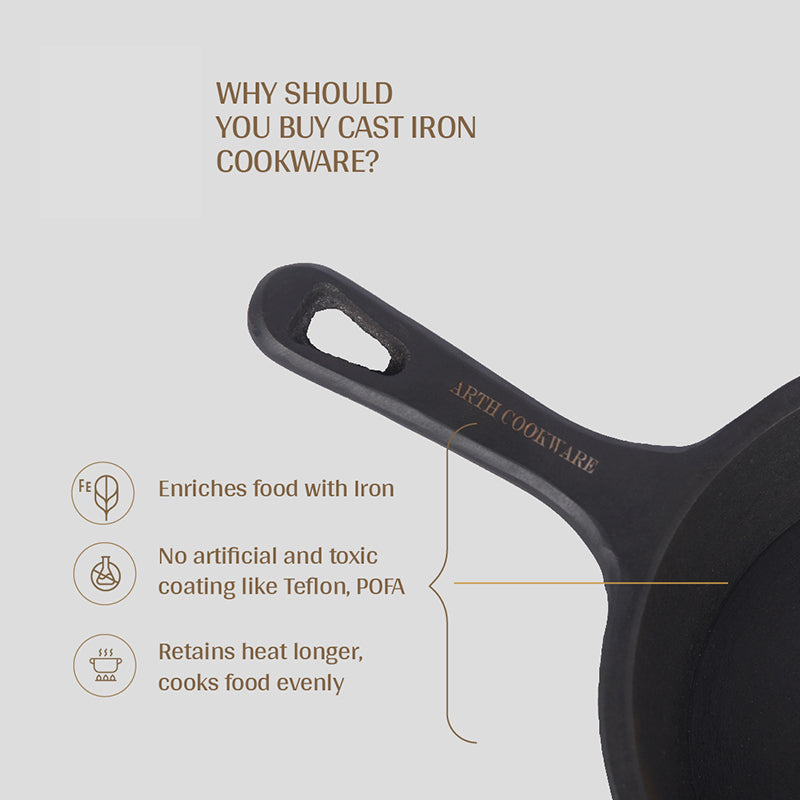 Cast Crust Pre-Seasoned Cast Iron Frying Pan - 6.7 Inch media 3