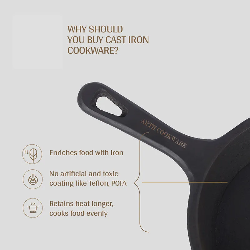 Cast Crust Pre-Seasoned Cast Iron Frying Pan - 6.7 Inch media 3