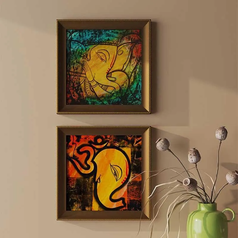 Sumukha Art Painting - Set Of Two media 1