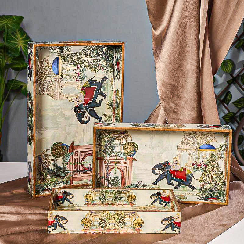 Hastina Wood Serving Tray - Set Of Three media 3