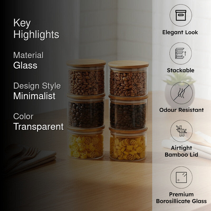 Stash Glass Jar (300 mL Each) - Set Of Six media 2