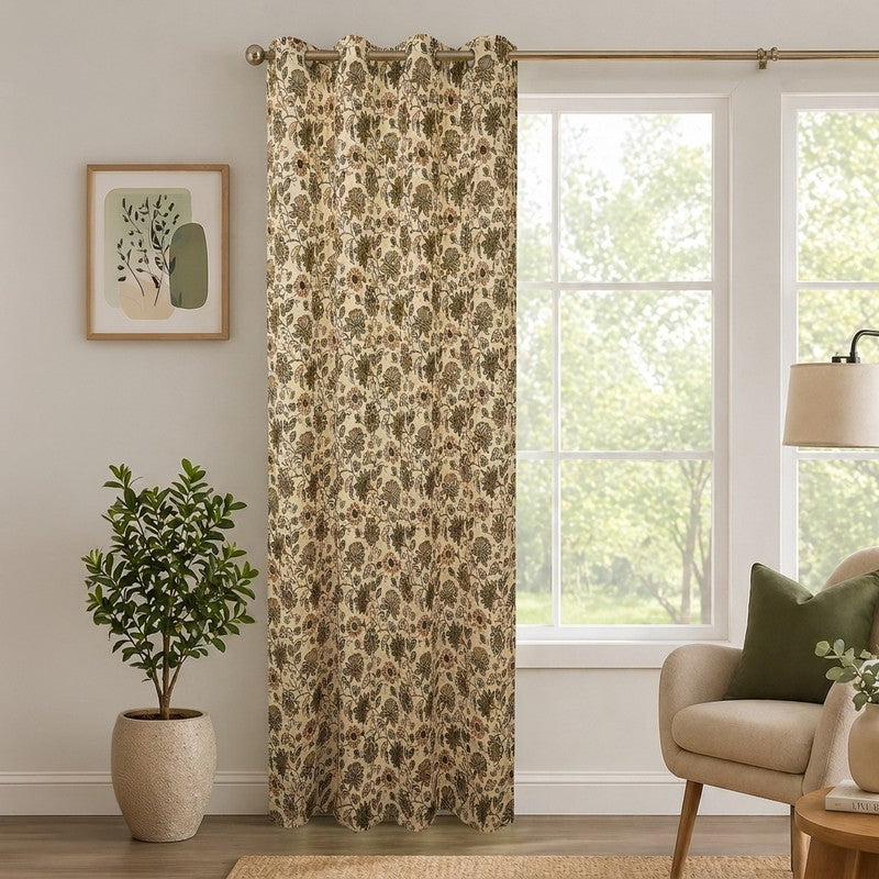 Meadow Bloom Cotton Curtain