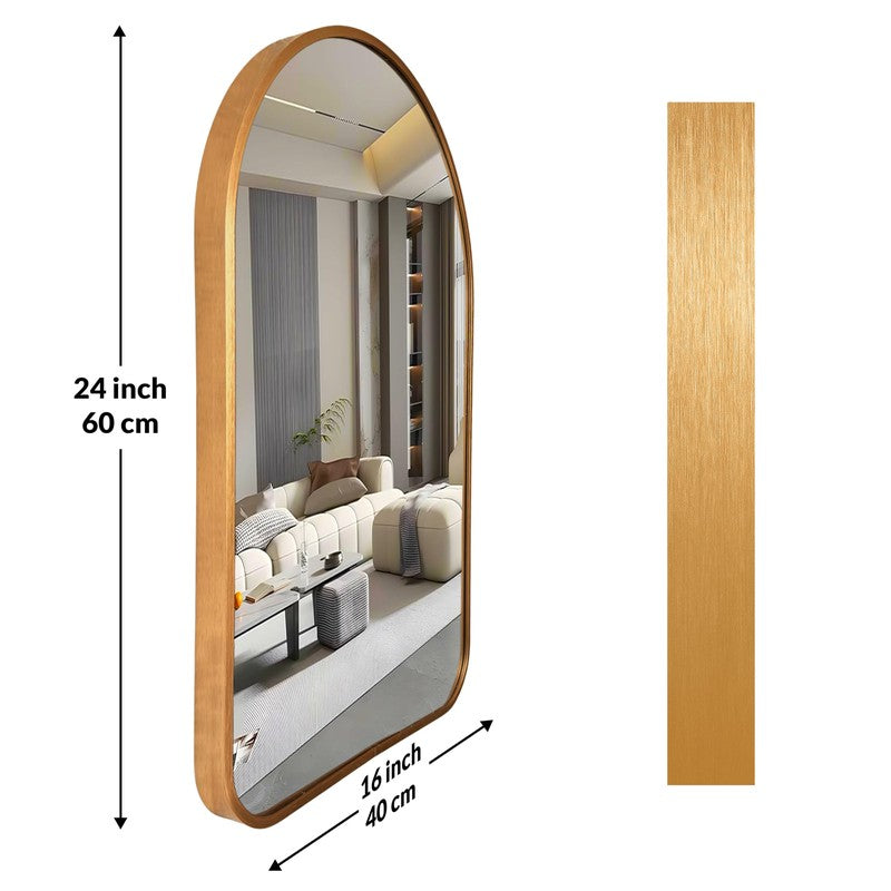 Clarion Arch Wall Mirror With Aluminium Frame - Gold media 9