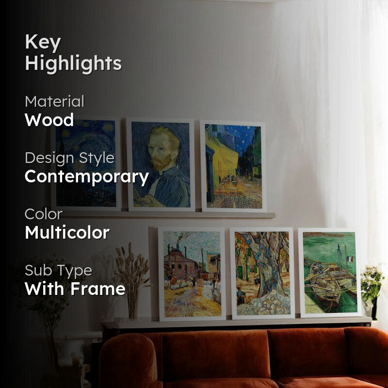 Vangough Essense Wall Art - Set Of Six media 2