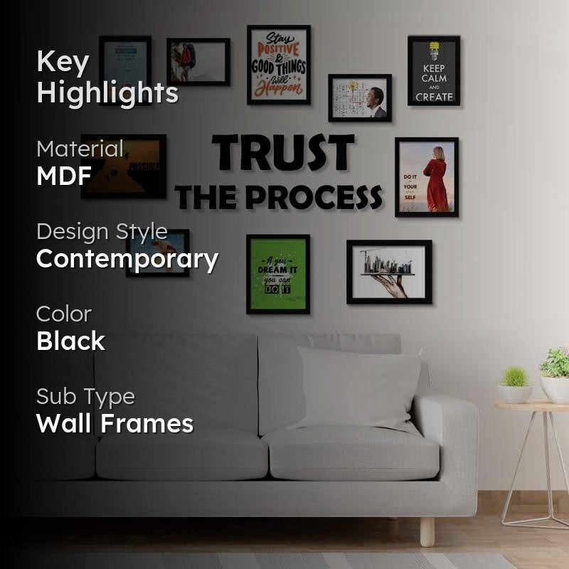 Trust the Process Photo Frame Collage - Set Of Ten media 2