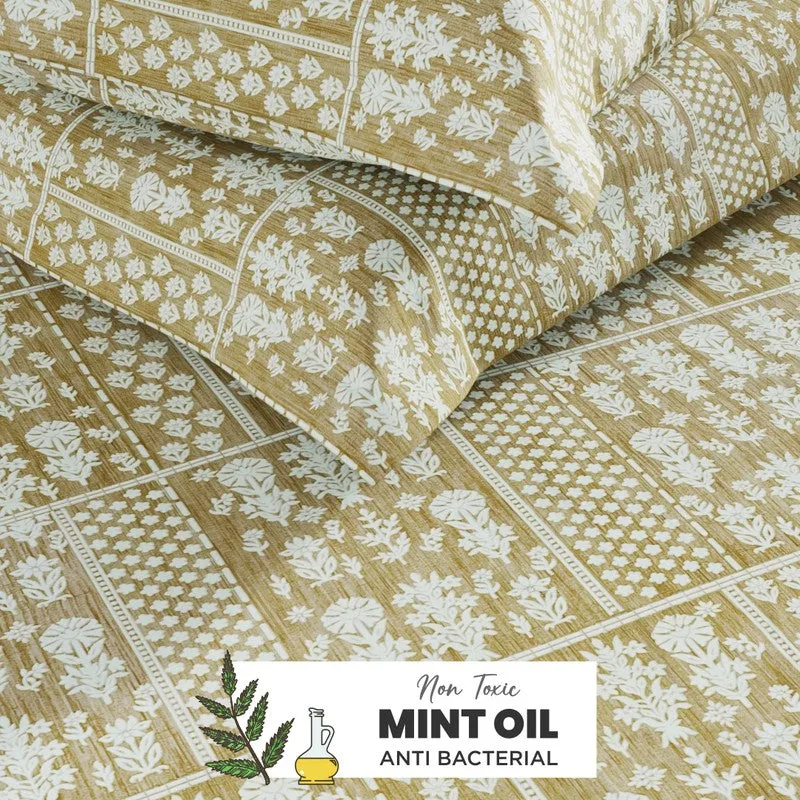 Ulven Cotton Bedsheet (Green) - 144 TC media 6