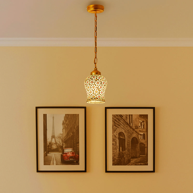 Mosaic Minimal Metal & Glass Ceiling Lamp