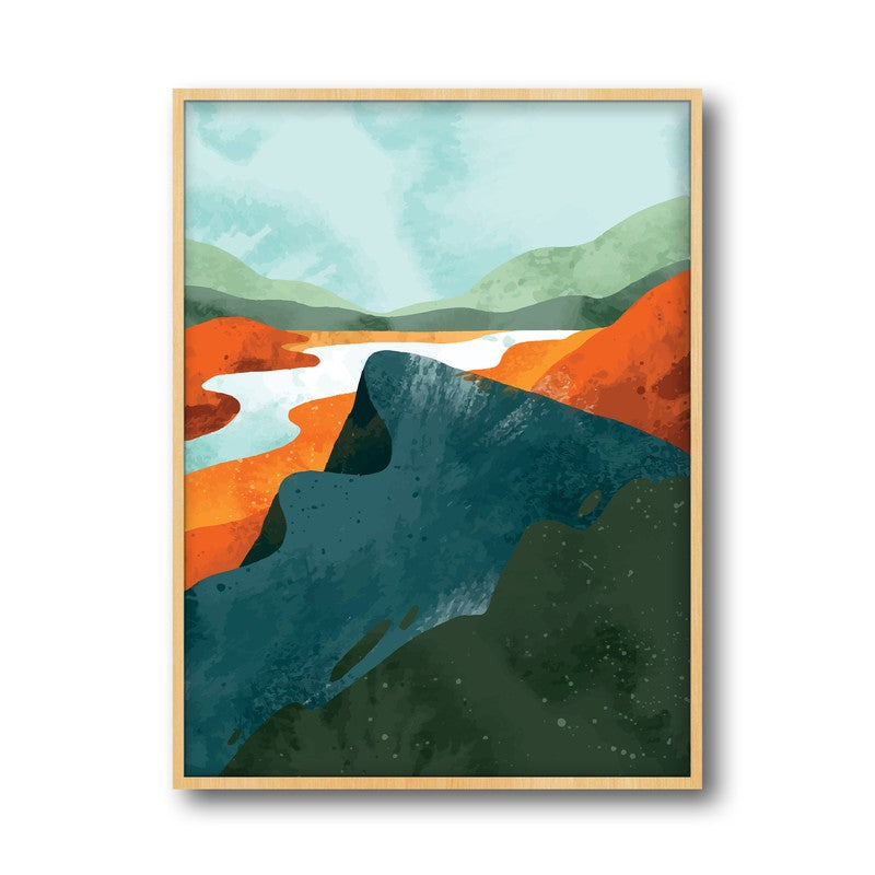 Ethereal Bliss Archival Canvas Wall Art - Natural Brown Frame media 5