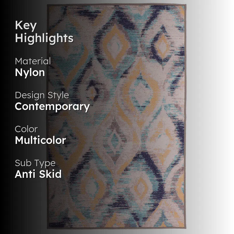 Faded Geometrica Anti-Skid Carpet media 2