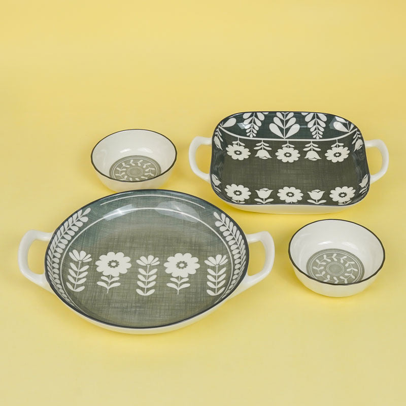 Rana Floral Porcelain Serving Set - Four Piece Set media 3