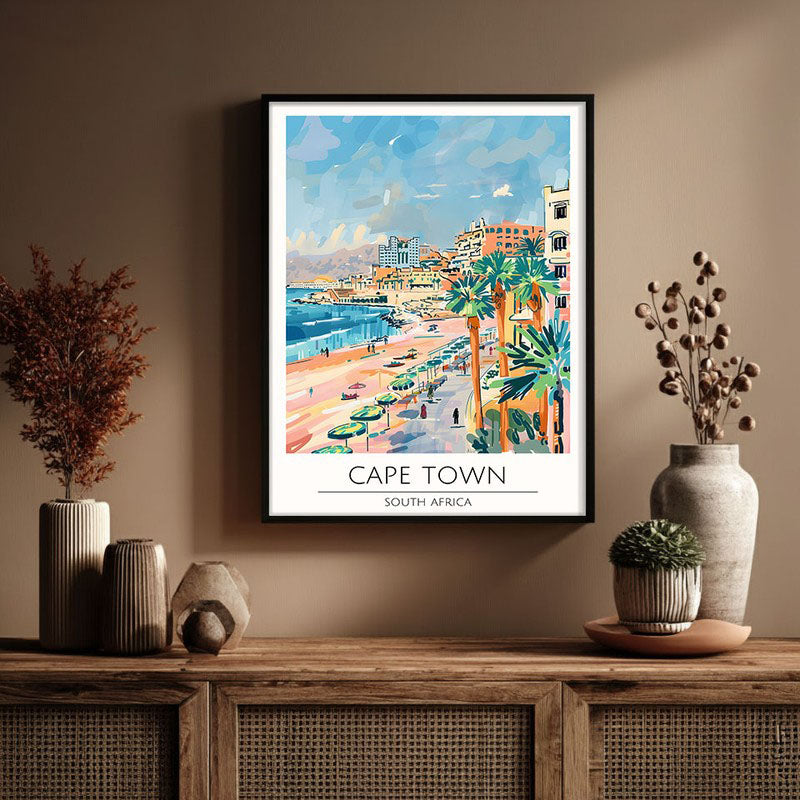 Vintage Cape Town Framed Canvas Wall Painting media 3