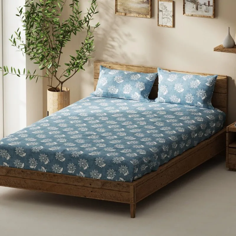 Myden Bedsheet (Blue) - 115 GSM media 1