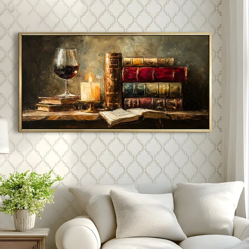 Aged Pages Canvas Wall Painting With Frame media 4