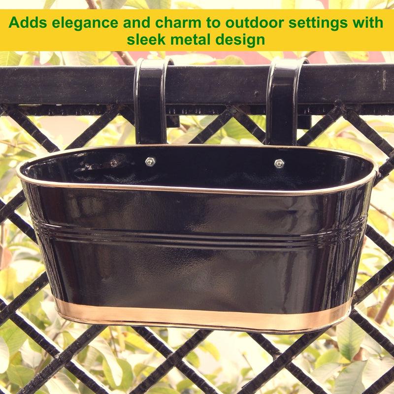 Norva Hanging Planter (Black) - Set Of Six media 3