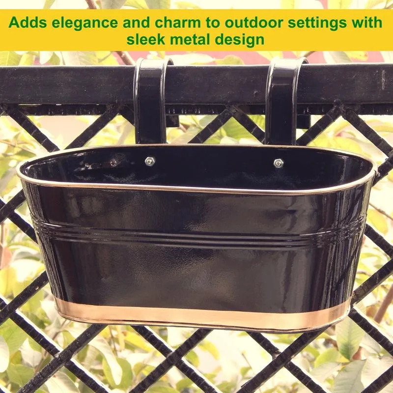 Norva Hanging Planter (Black) - Set Of Six media 3
