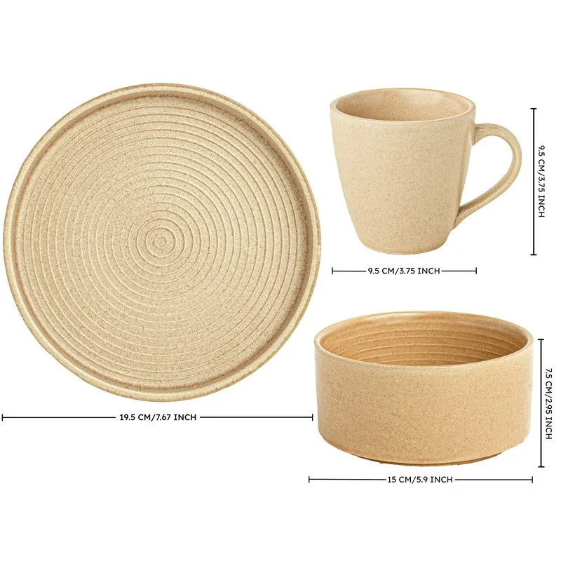 Sandstone Brew Ceramic Tea Set (Brown) - Three Piece Set media 10