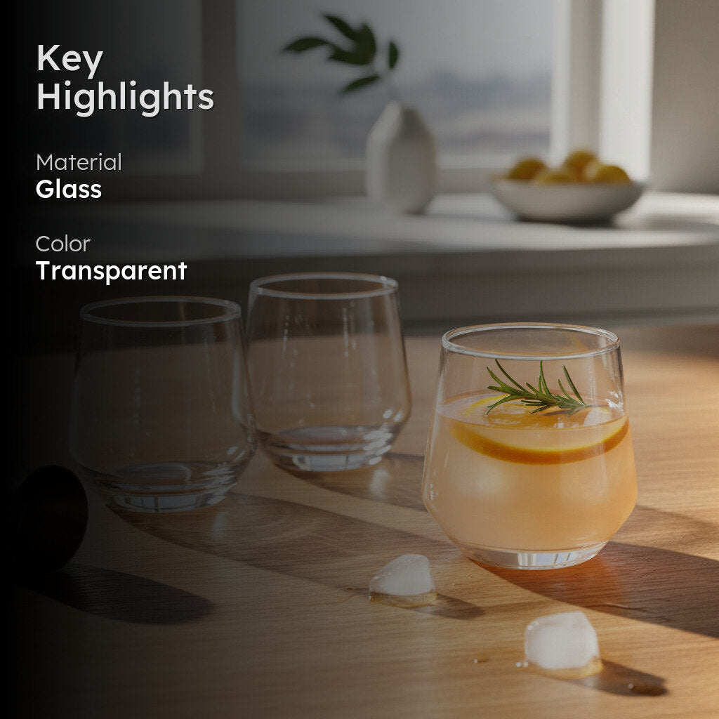 Ravio Glass Tumbler (370 ML) - Set Of Six media 2