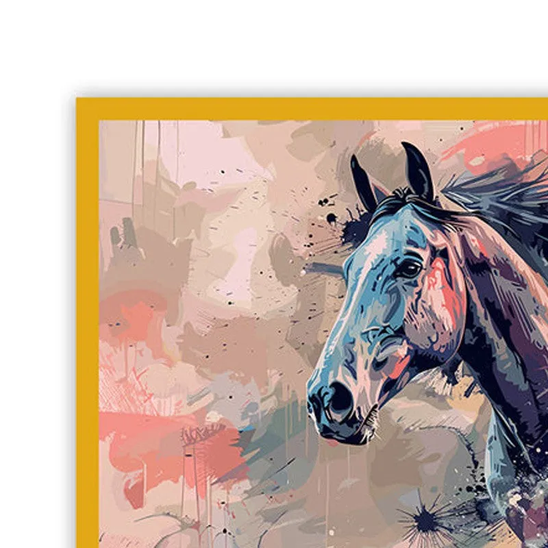 Colorful Mane Wall Art with Gold Frame media 1