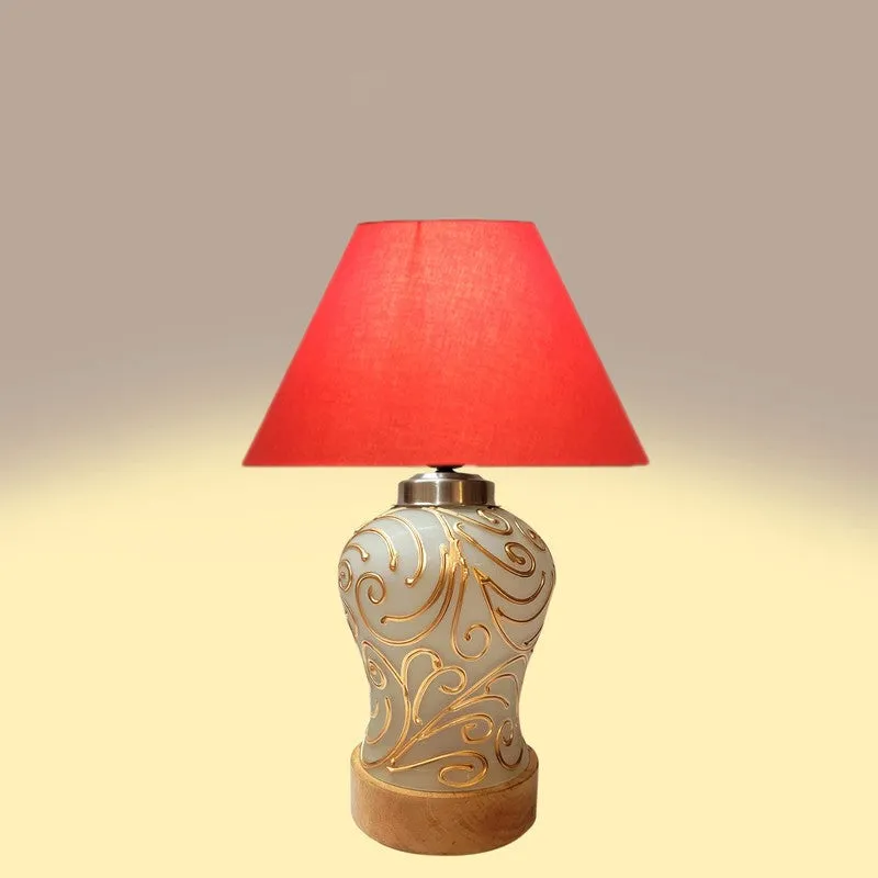 Lumithra Wooden Table Lamp - Orange media 6