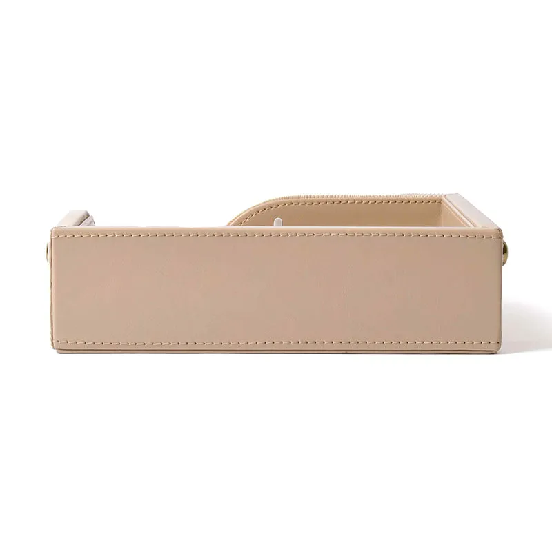 Veltrix Nuo Faux Leather Tissue Holder - Beige media 7