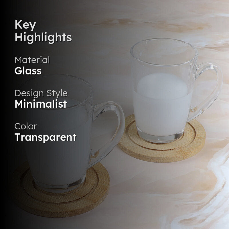 Cosmin Glass Tea Cup (180 mL Each) -  Set of Two media 2