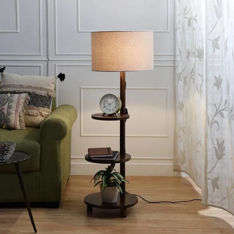 Davina Runa Floor Lamp With Shelf media 1