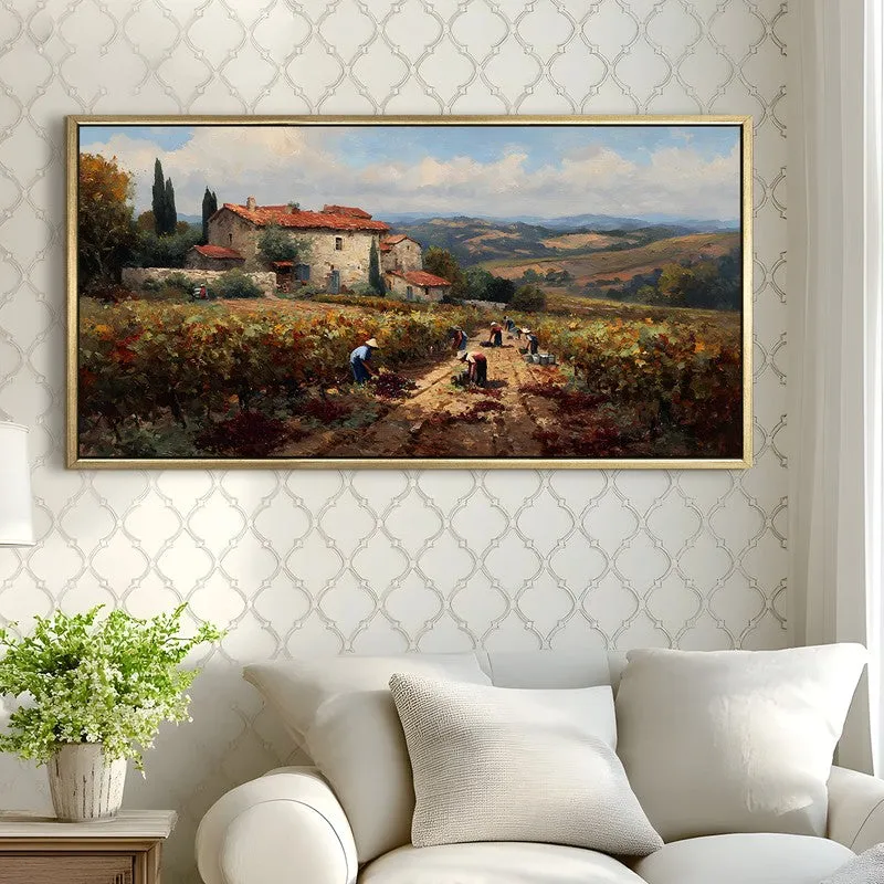 Agrarian Canvas Wall Painting With Frame media 4