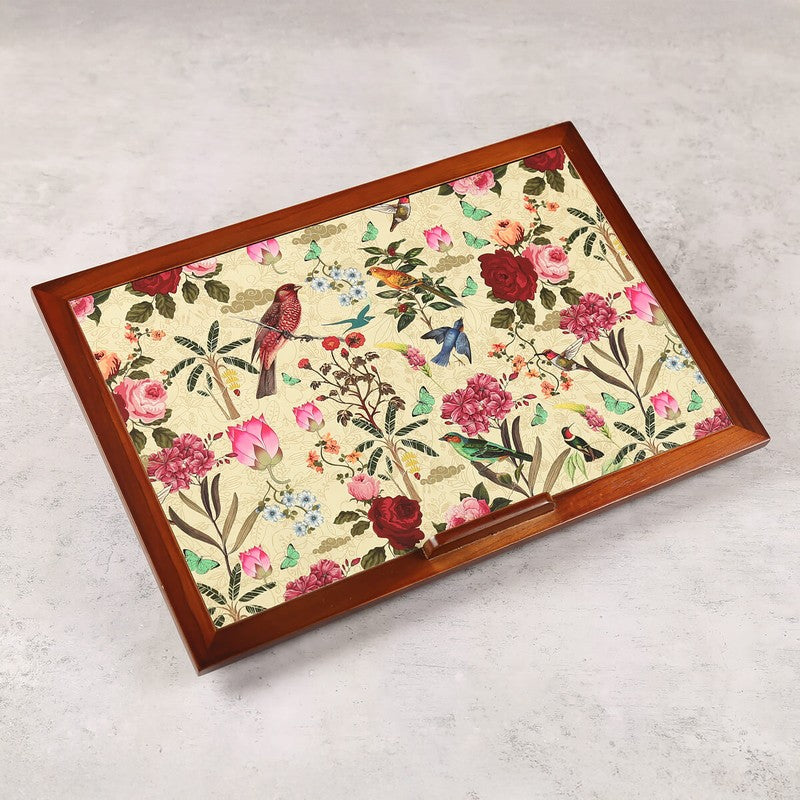 India Circus Teak Wood Bird Land Laptop Table media 4