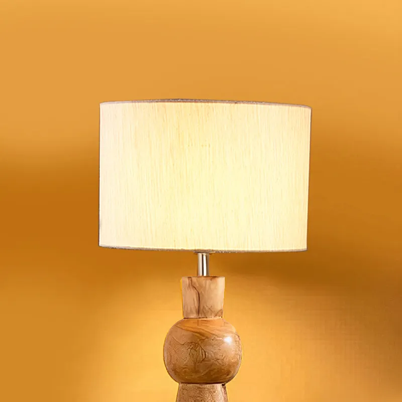 Angler Wooden Table Lamp - Beige,Brown media 4