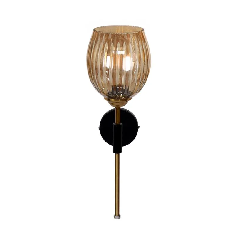 Golden Amber Glass Wall Lamp media 6
