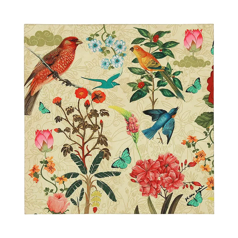 India Circus Botanical Song Canvas Wall Art - Set Of Three media 3