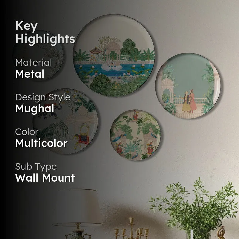 Regal Garden Metal Wall Plate - Set Of Five media 2